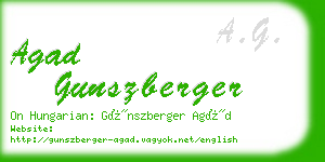 agad gunszberger business card